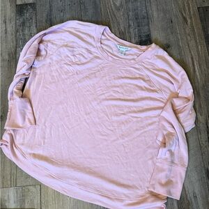 Athleta Blush Pink Crew Neck Top